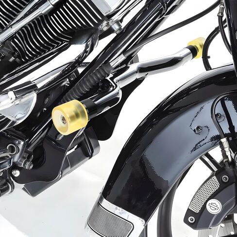 Motorcycle Decorative Wheel M12 Screw Install on Engine Guard Saddlebag Guard for Harley-Davidson Touring Street Glide Road Glide Road King Electra/Ultra Models (Black) in Saudi Arabia