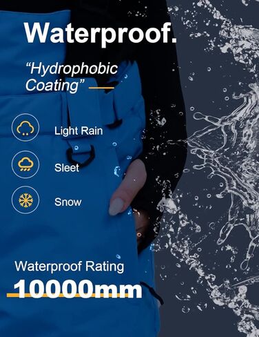 سراويل RIUIYELE النسائية القابلة للفصل للتزلج للسيدات في الهواء الطلق مقاومة للرياح ومقاومة للماء وبنطلون الثلج مقاوم للماء وجيد التهوية in Kuwait