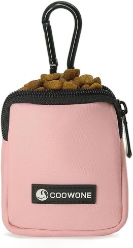 Waterproof Dog Treat Pouch, Dog Training Treat Pouch Built in Poop Bag Dispenser Adjustable Shoulder Bag (BLK) (BLK) in Saudi Arabia