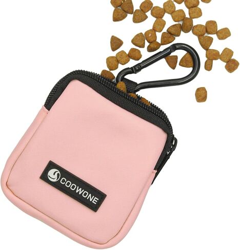 Waterproof Dog Treat Pouch, Dog Training Treat Pouch Built in Poop Bag Dispenser Adjustable Shoulder Bag (BLK) (BLK) in Saudi Arabia
