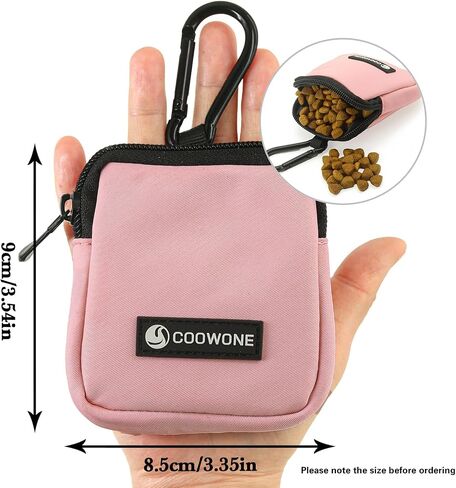 Waterproof Dog Treat Pouch, Dog Training Treat Pouch Built in Poop Bag Dispenser Adjustable Shoulder Bag (BLK) (BLK) in Saudi Arabia