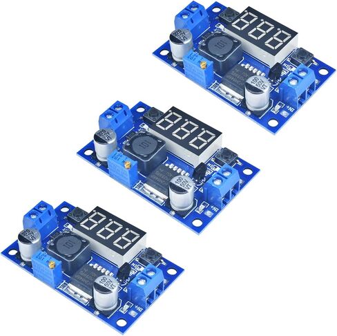 3 قطعة تيار مستمر إلى تيار مستمر LM2596 وحدة محول فرق الجهد تيار مستمر 4-40 فولت جهد الإدخال 1.25-37 فولت تيار مستمر جهد الإخراج قابل للتعديل مع شاشة LED in Kuwait