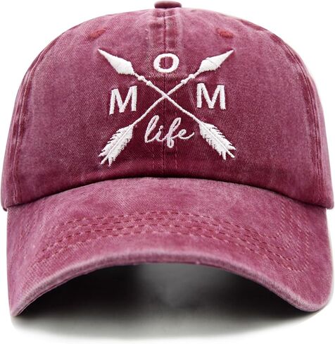 قبعة LOKIDVE Mom Life Arrow على شكل ذيل حصان، قبعة بيسبول متوترة ذات كعكة عالية in Kuwait