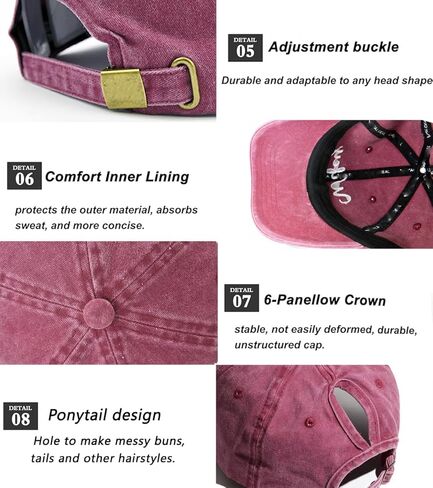 قبعة LOKIDVE Mom Life Arrow على شكل ذيل حصان، قبعة بيسبول متوترة ذات كعكة عالية in Kuwait