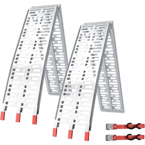 Set of 2 Ramps, 1500 lbs ATV Ramps for Pickup Trucks, 7.5ft Aluminum Ramps, Folding Loading Ramps for Bike, ATV/UTV, Trucks, Lawn Mowers, Motorcycle