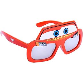 Sun-Staches Disney Cars Official Lightning McQueen Sunglasses, Costume Accessory Mask, UV400, One Size Fits Most