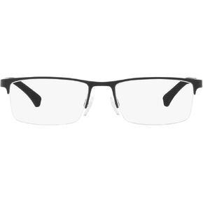 Emporio Armani Men's EA1041 Rectangular Sunglasses, Matte Gunmetal/Demo Lens, 55 mm