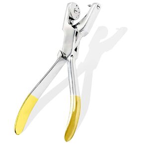 Heavy Duty Revolving Punch Plier, Leather Hole Punch for Belts, Pet Collars, Handbags, Multi Hole Sizes (Milimeters): 0.8, 1.1, 1.4, 1.8, 1.9 & 2.1mm
