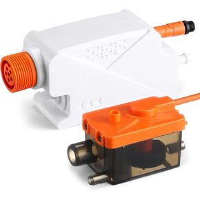 TURBRO Mini-Split Condensate Pump for HVAC, 66ft Maximum Head, 10.5 GPH Maximum Flow, 1.4oz Reservoir, Automatic Condensation Removal for Air Conditioner, Dehumidifier, Furnace, Ice Maker