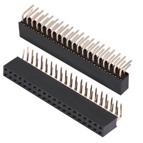3pcs 2.54mm 2x20 Pin Female Dual Row Female Header Right Angle 4 Header Pin Headers Connector PCB Board Dual Row Right Angle Header Socket for Prototype