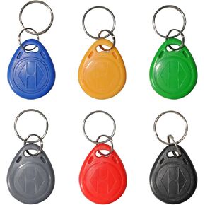 125KHz RFID Proximity ID Card Key Tags Writable rewritable T5577 fob tag(Pack of 6)