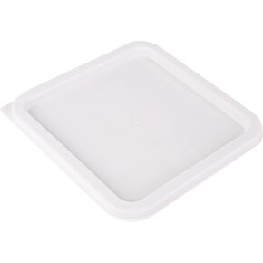 Restaurantware - LID ONLY: Met Lux 7.5 x 7.5 Inch White Plastic Lid, 1 Durable Storage Container Lid - Fits 2 And 4 Quarts, Pull-Corner Tab, Food Storage Container Lid, For Securing The Contents