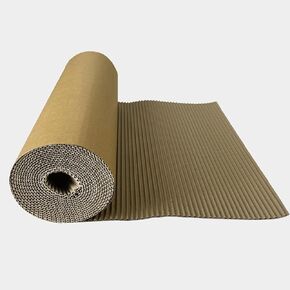 Brown Single Face Corrugated B Flute Cardboard Roll ，Shipping Corrugated Roll Paper Corrugated Wrap for Packing, Storage, Shipping, DIY（14x 72in）