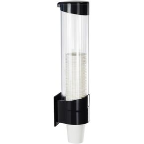 Cup Dispenser Water Dispenser Cup Holder Pull Type Paper Automatic Remover 7oz - 12oz Cone or Flat Bottom Cups for Home Office Hospital (Black, Large)