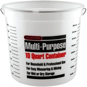 Leaktite 10Q12NM0012 10 Qt Multi-Purpose Pail W/Reinforced Rim, 10Qt