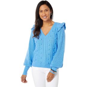 Lilly Pulitzer Greta Sweater Blue Thistle XS