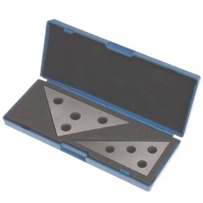 HFS SOLID 30-60 - 90 angle and 45-45 - 90 ANGLE PLATE SET PLATES STEEL 2pcs set (plastic Case)