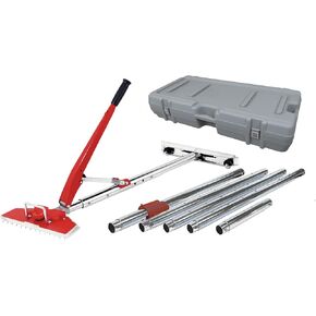ROBERTS 10-254 23-1/2 Foot Power-Lok Carpet Stretcher Kit with 17 Locking Positions and 18 Inch Tail Block with Wheels, Including Wheeled Carrying Case , Red