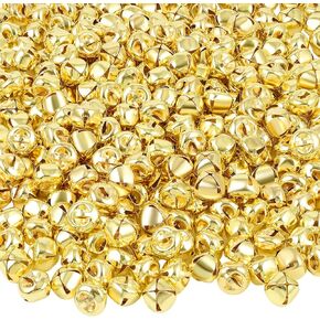 1000 Pieces Christmas Jingle Bells 1/2 Inch Craft Bells Bulk Christmas DIY Craft Bells Metal Craft Bells Charms for Christmas Wreath Decor Holiday Party Decoration (Colorful, 0.4 Inch, 0.5 Inch)