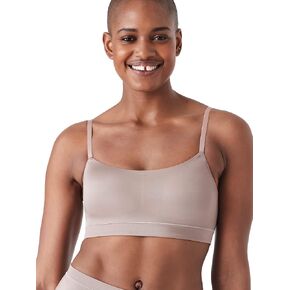 True & Co Womens Eco Shine Scoop Neck Bra, Pale Mauve, Medium US
