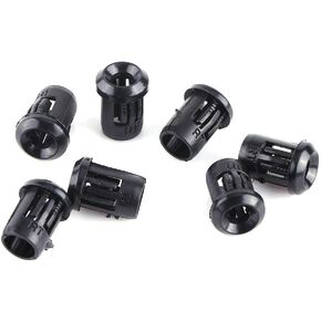 50Pcs Diode Holder Plastic Lamp Bulb Clip Bezel Mount Display Panel LED Light Mounting Holders Bracket, Black(3mm)