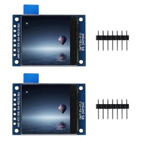 2pcs 1.3" SPI TFT LCD Display Screen Module ST7789 240x240 TFT LCD Screen Shield 3.3V 65K Full Color 51 STM32 for Arduino