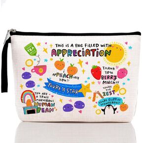 Teacher Makeup Bag Teacher Gifts for Women Weird Funny Grammar English Teachers School Motivation Encourage Cosmetic Bag for Appreciation Gifts Travel Toiletry Bag for Birthday Christmas I Before E