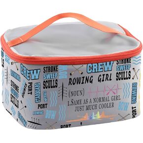 JYTAPP Rowing Cosmetic Bag Rowing Girl Like a Normal Girl But Cooler Makeup Bag Rowing Makeup Zipper Pouch Bag For Women Girls Rowing Competitions Lady Gifts