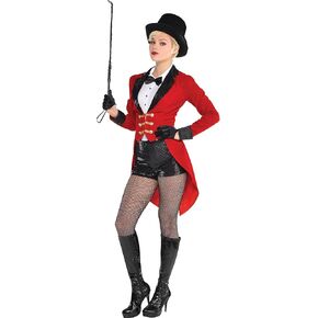 amscan Circus Master Halloween Costume for Women, Plus (18-20), Includes Jacket, Shorts and Bodysuit