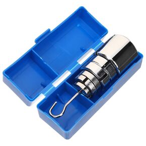 Mobestech 1 Set Metal Slot Code Slotted Weights Hanger Slotted Calibration Weights Slotted Weights with Hanger Experiment Slotted Weights Pattern Weights Interlocking with Hook Steel