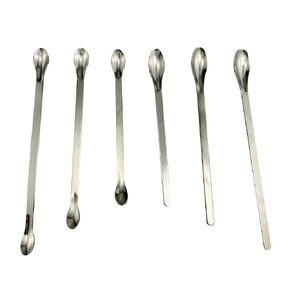 ZHUUO 1 Set Stainless Steel Miniature Laboratory Sampling Spoon, Spatula Combination Reagent Spoon, Lab Utensils (Pack of 6)