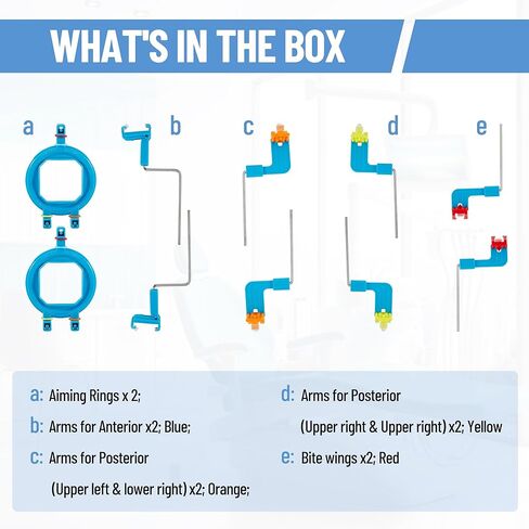 حامل مستشعر الأشعة السينية للأسنان: نظام تحديد موضع الفيلم الرقمي داخل الفم 4 في 1 لمحاذاة مستشعر دقيقة ومستقرة، وحلقات التصويب وأذرع المؤشر in Kuwait