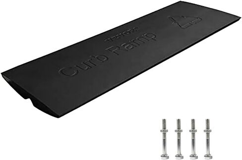 VEVOR Curb Ramp, 1 Pack Rubber Driveway Ramps, Heavy Duty 32000 lbs Weight Capacity Threshold Ramp, 2.6 inch High Curbside Bridge Ramps for Loading Dock Garage Sidewalk, Expandable Full Ramp Set in Saudi Arabia