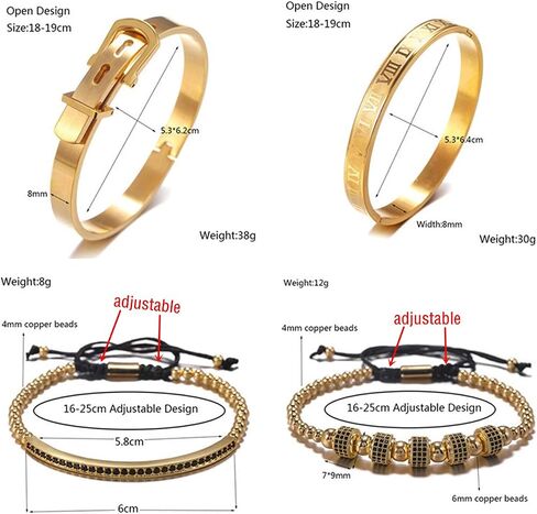 Gold Silver Rose Gold Plated Bracelets for Men Women Roman Numeral Bangle Bracelet Stainless Steel Personalized Engraved Unisex Gift (Silver 4mm Womens) in Kuwait