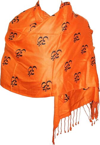 GRI9 كبير الهندي التأمل Om وشاح اليوغا بوجا الهندوسية الدينية الناعمة القطن Om كتلة اليد المطبوعة البوهيمي شال in Kuwait