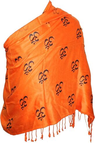 GRI9 كبير الهندي التأمل Om وشاح اليوغا بوجا الهندوسية الدينية الناعمة القطن Om كتلة اليد المطبوعة البوهيمي شال in Kuwait