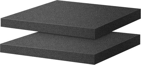 2 Pcs Polyurethane Foam Sheet 1.5 Inch Thick X 12 Inch Wide X 16 Inch Long Black, Foam Inserts Cuttable for Tool Box Protecting Cabinet, Garage, Cart in Saudi Arabia