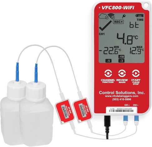 VFC800-WiFi Dual Probe Vaccine Monitoring Kit with Dual Smart Probe WiFi Data Logger - VFC Compliant and Includes 2-Year Certificate - Ideal for Vaccine Storage Monitoring in Kuwait