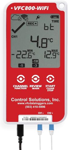 VFC800-WiFi Dual Probe Vaccine Monitoring Kit with Dual Smart Probe WiFi Data Logger - VFC Compliant and Includes 2-Year Certificate - Ideal for Vaccine Storage Monitoring in Kuwait