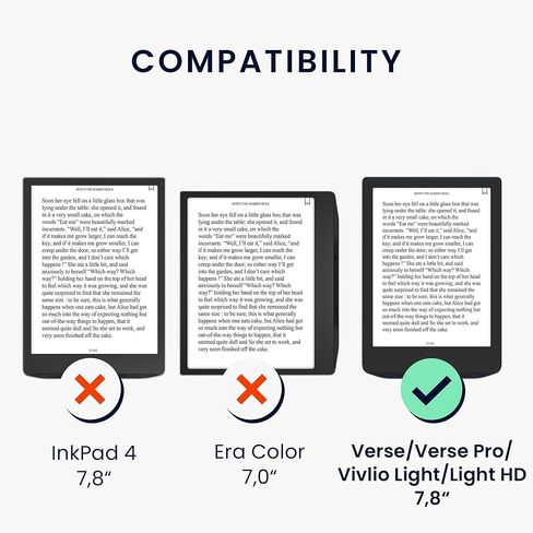 kwmobile Case Compatible with Pocketbook Verse/Verse Pro/Verse Color/Vivlio Light/Light HD Case - eReader Cover - Girl and Books Black/Beige in Saudi Arabia