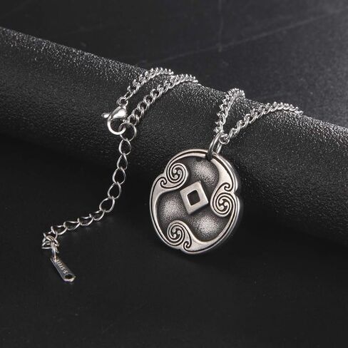 Amaxer 24 Runes Talisman Viking Jewelry Asatru Necklace Pagan Wiccan Pendant Norse Runes Vintage Nordic Amulet Necklace for Women Men in Saudi Arabia