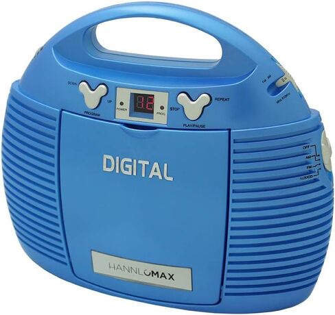 HANNLOMAX HX-327CD Portable CD Player with AM/FM Radio, Aux-in, AC/DC Dual Power Source. (Black) in Kuwait