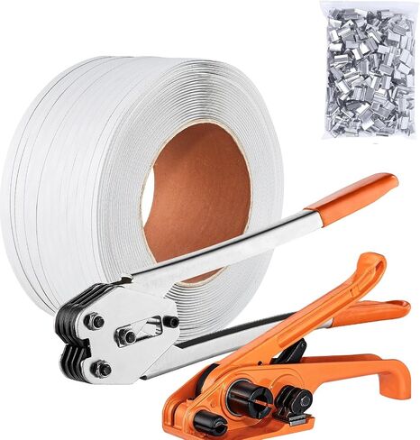 VEVOR PP Banding Strapping Kit with Strapping Tensioner Tool, Banding Sealer Tool, 328 ft Length, 100 Metal Seals, Pallet Packaging Strapping Banding Kit, Banding Packaging Strapping for Packing in Saudi Arabia