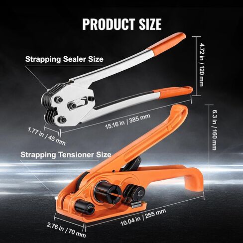 VEVOR PP Banding Strapping Kit with Strapping Tensioner Tool, Banding Sealer Tool, 328 ft Length, 100 Metal Seals, Pallet Packaging Strapping Banding Kit, Banding Packaging Strapping for Packing in Saudi Arabia