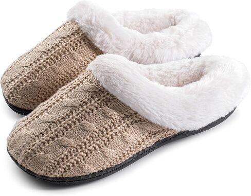 Roxoni Women's Slippers Cable Knit Super Cozy Comfort Clog in Saudi Arabia