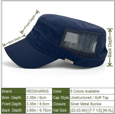 Quick Dry Cadet Army Hats Waterproof Military Flat Top Baseball Dad Sun Caps Outdoor Sports in Saudi Arabia