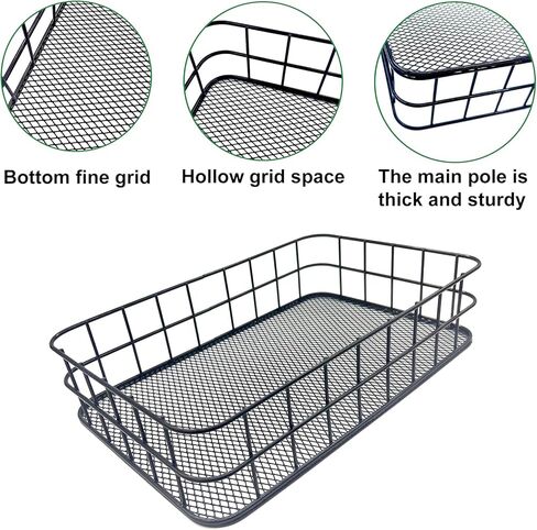 حامل مناشف يد ورقية مطوية، صينية توزيع مناديل ورقية تجارية على سطح الطاولة، منظم خزانة أسلاك معدنية سوداء، منظم تخزين، صينية سلة in Kuwait