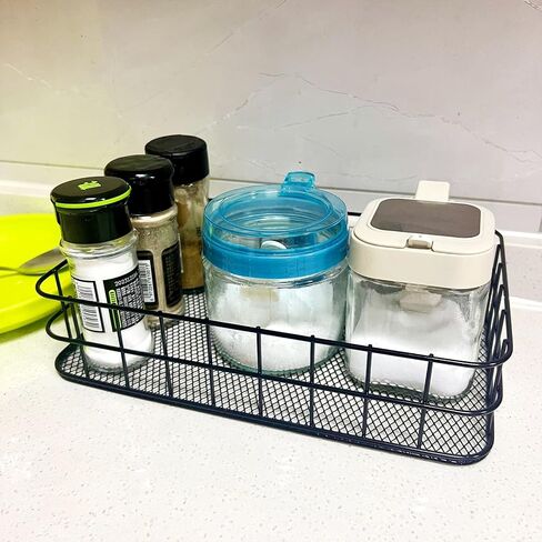 حامل مناشف يد ورقية مطوية، صينية توزيع مناديل ورقية تجارية على سطح الطاولة، منظم خزانة أسلاك معدنية سوداء، منظم تخزين، صينية سلة in Kuwait