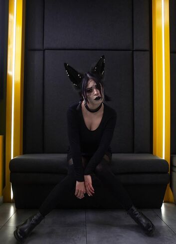 Loiahoer Wolf Fox Jackal Ears Headband Animal Fur Headwear Handmade Head Accessories for Halloween Cosplay Fancy Dress Party in Kuwait