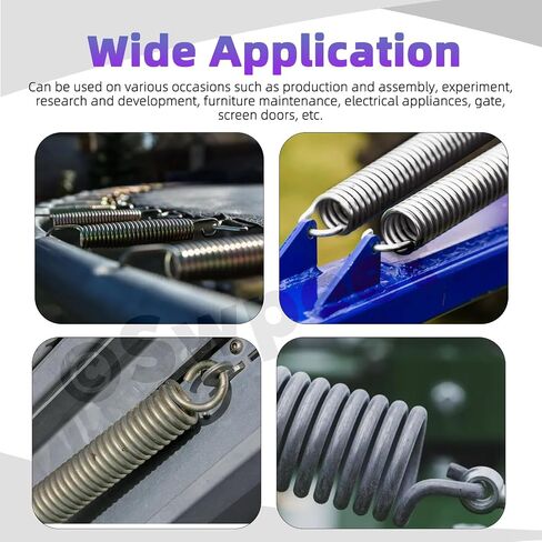 Swpeet 36Pcs 12 Different Sizes Carbon Steel Extension Spring Assortment Kit, Extended Tension Spring Wire Dia 0.039" 0.059" 0.078" 0.1", OD 0.39" 0.59" 0.78", Length 1.18" 1.57" 1.96" 2.36" in Saudi Arabia